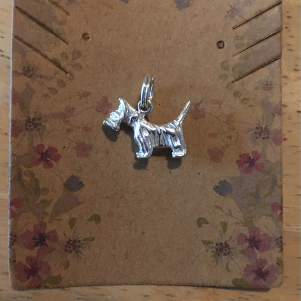 Silver Dog Charm Pendant
